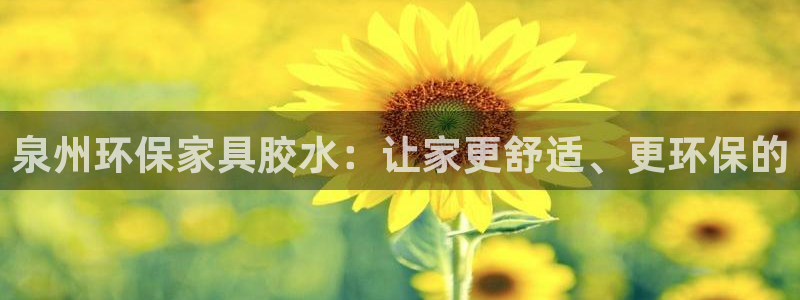杏耀平台招商的流程：泉州环保家具胶水：让家更舒适、更环保的
