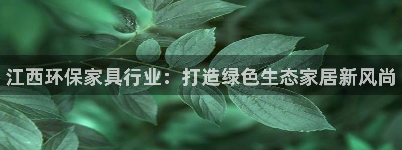 杏耀平台得专用通道：江西环保家具行业：打造绿色生态家居新风尚