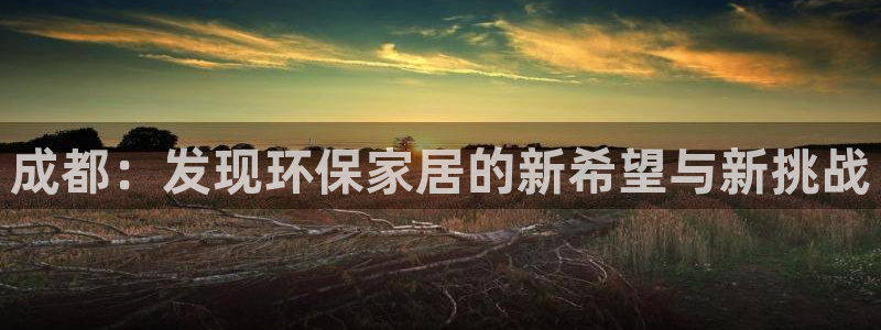 杏耀平台在哪里：成都：发现环保家居的新希望与新挑战